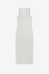 Distressed Crystal Ribbed Knit Midi Tank Dress