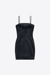 Embroidered Crystal Flower Mini Dress