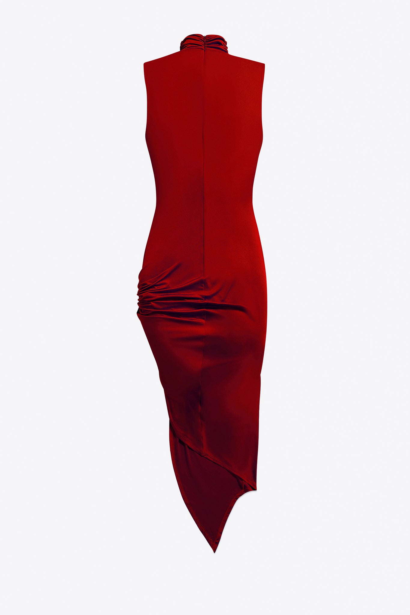 Crystal Cluster Draped Midi Dress