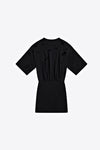 Distressed Crystal Embellished Graphic T-Shirt Mini Dress