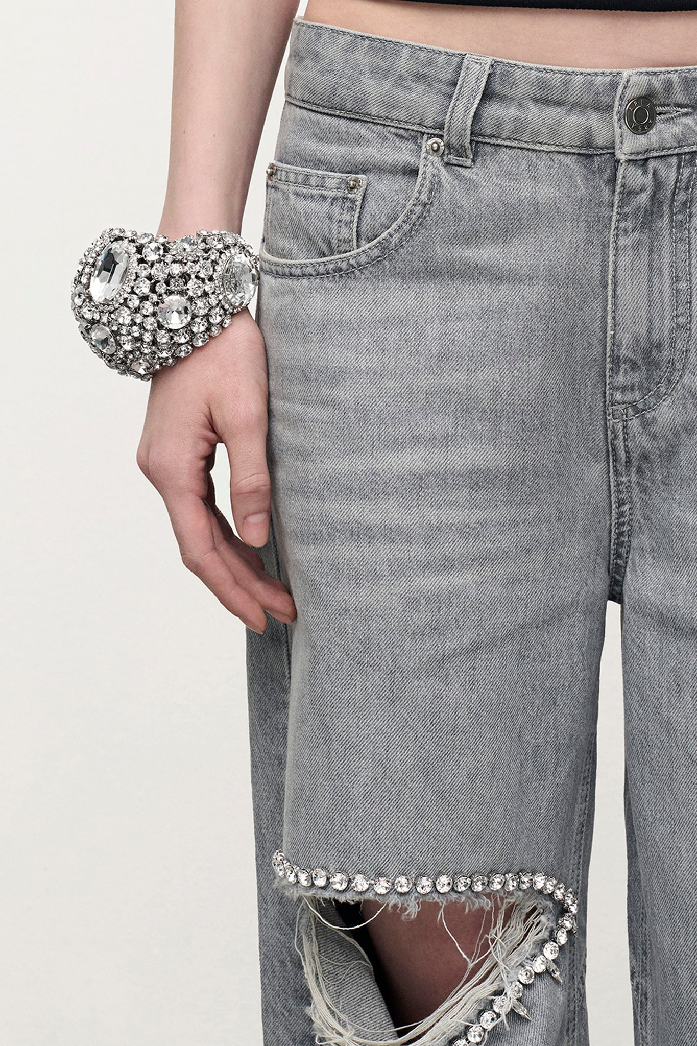 Crystal Cluster Cuff Bracelet