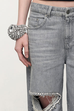 Crystal Cluster Cuff Bracelet