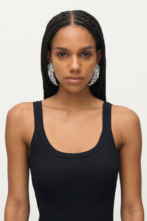 Crystal Cluster Triangle Earrings