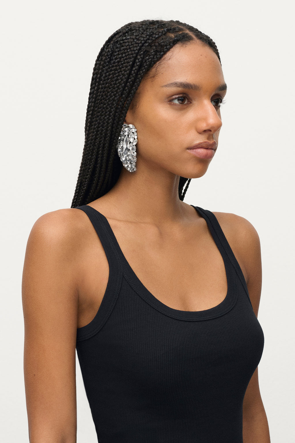 Crystal Cluster Triangle Earrings