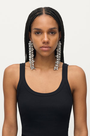 Crystal Fringe Drop Earrings