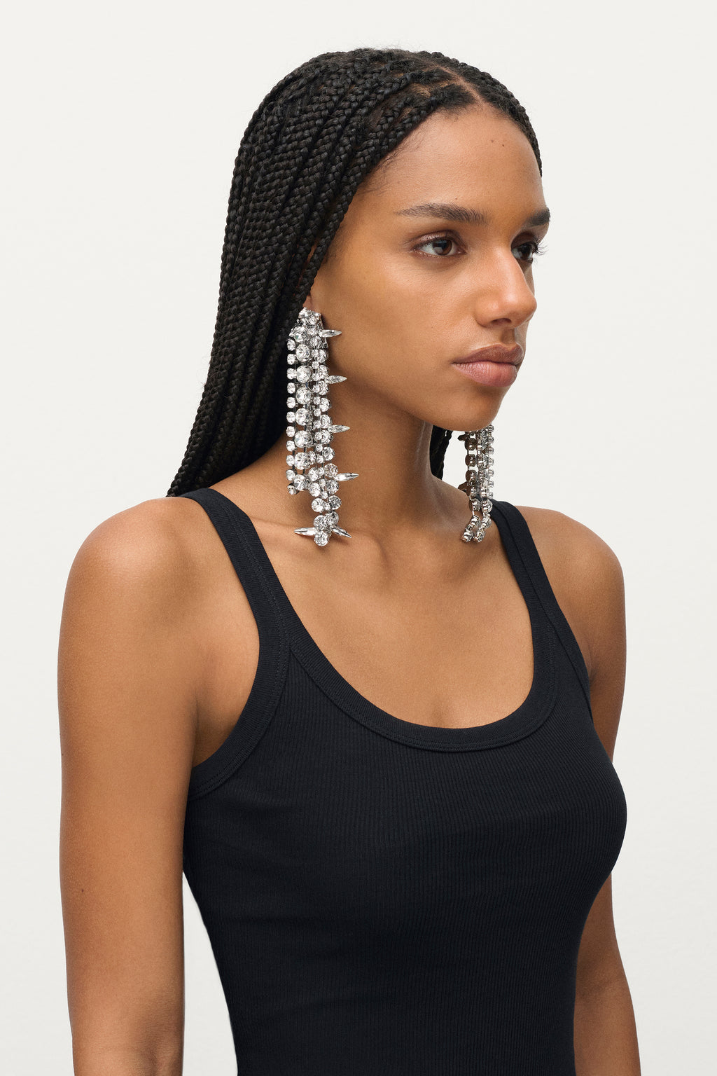Crystal Fringe Drop Earrings