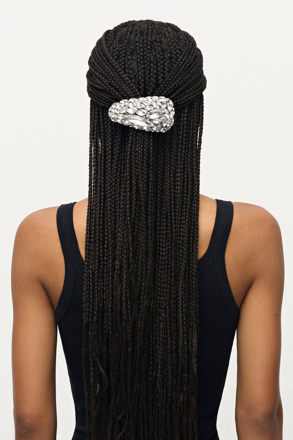 Large Crystal Cluster Triangle Hairclip