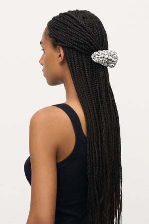 Large Crystal Cluster Triangle Hairclip