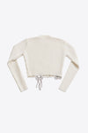 Crystal Crochet Flower Cropped Sweater