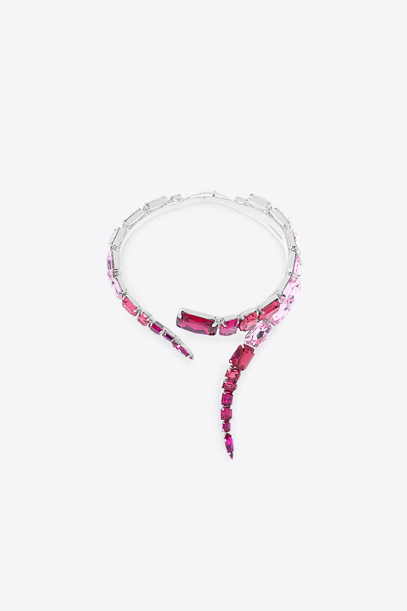 Ombre Crystal Wrap Choker Necklace