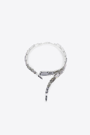 Ombre Crystal Wrap Choker Necklace