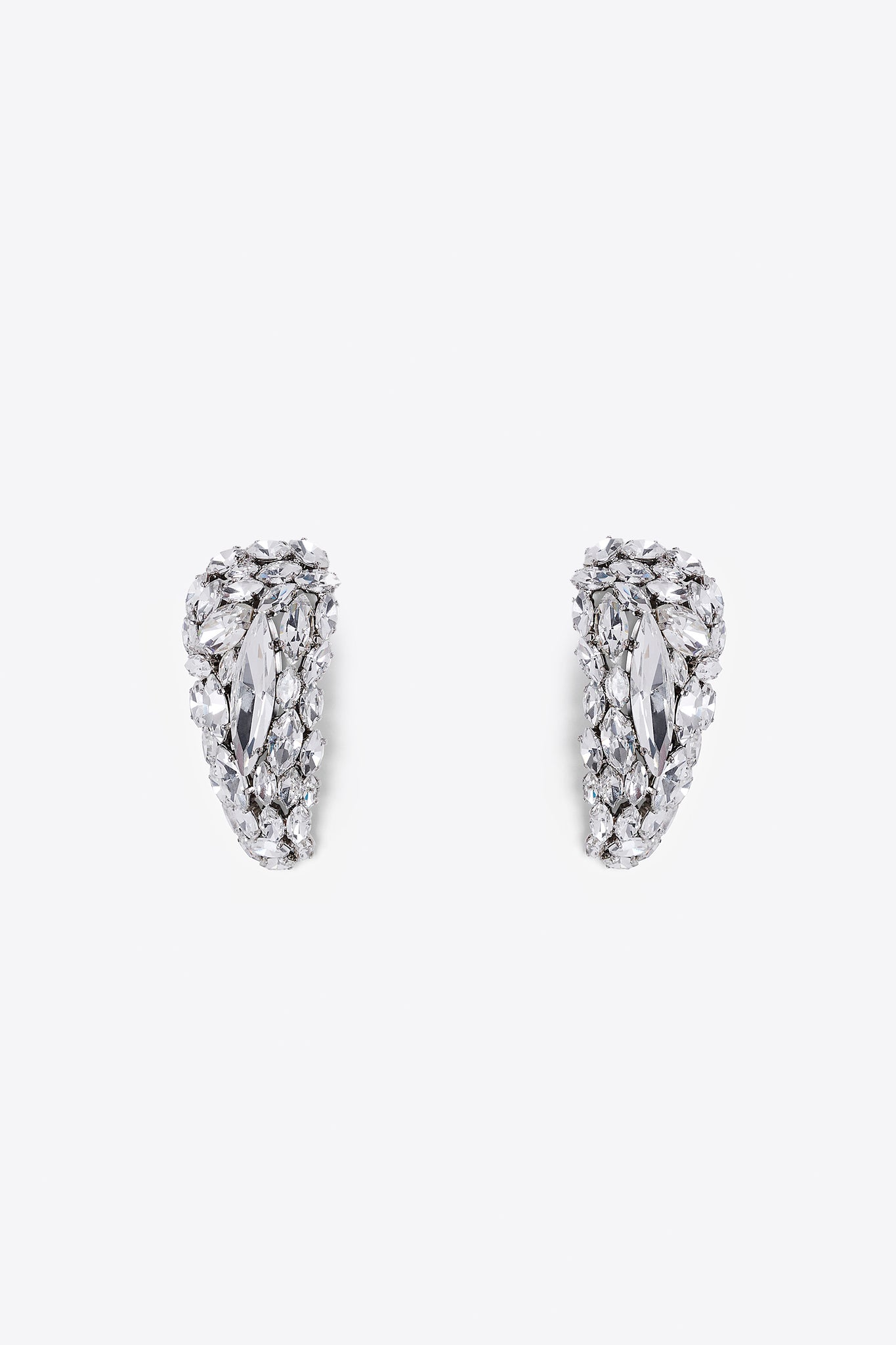 Crystal Cluster Triangle Earrings