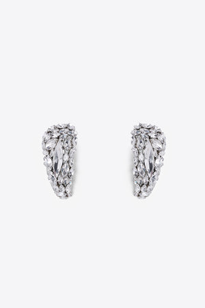 Crystal Cluster Triangle Earrings