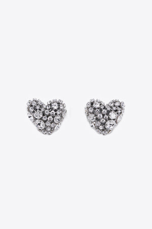 Crystal Cluster Heart Earrings