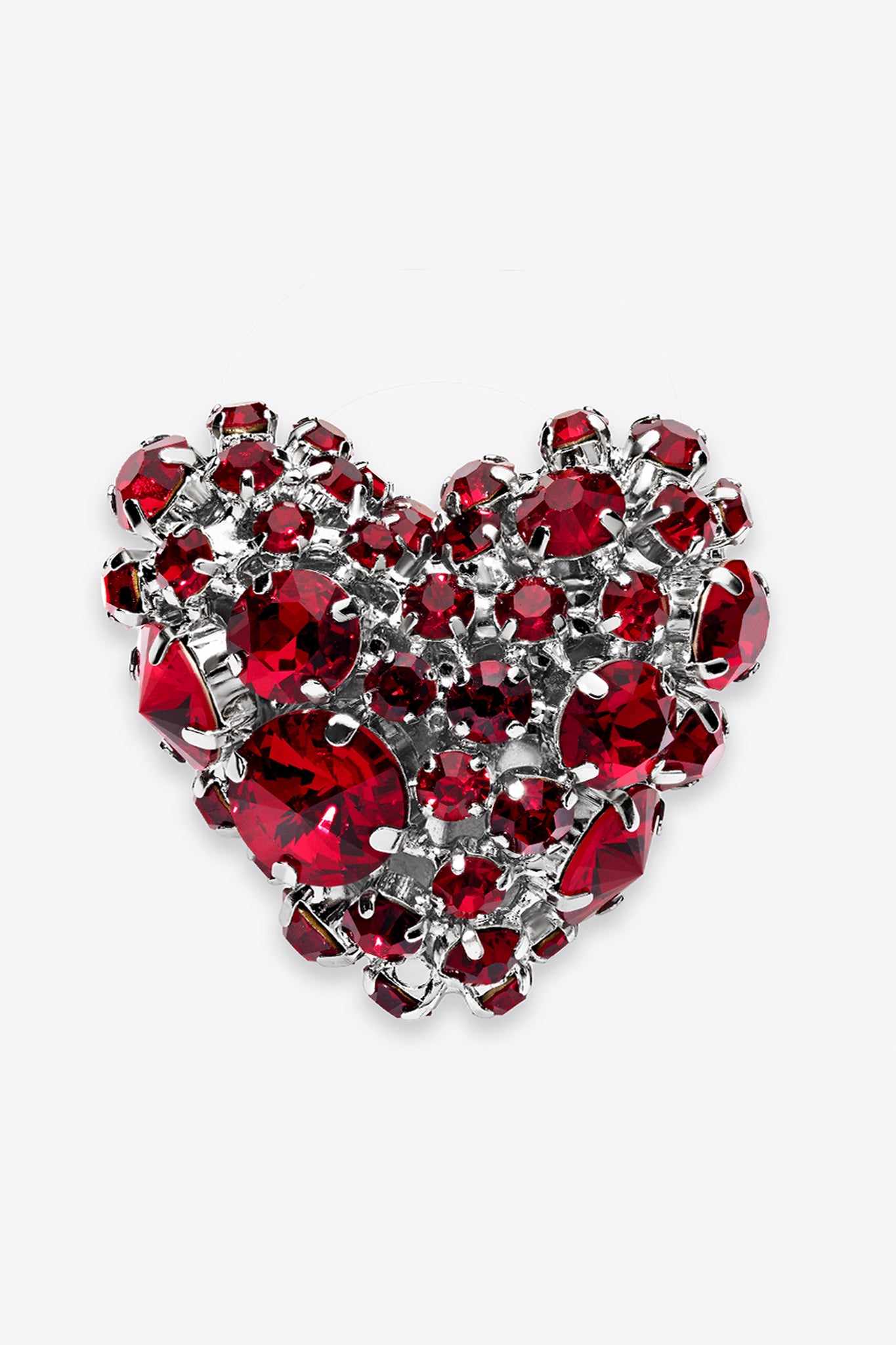 Crystal Cluster Heart Earrings