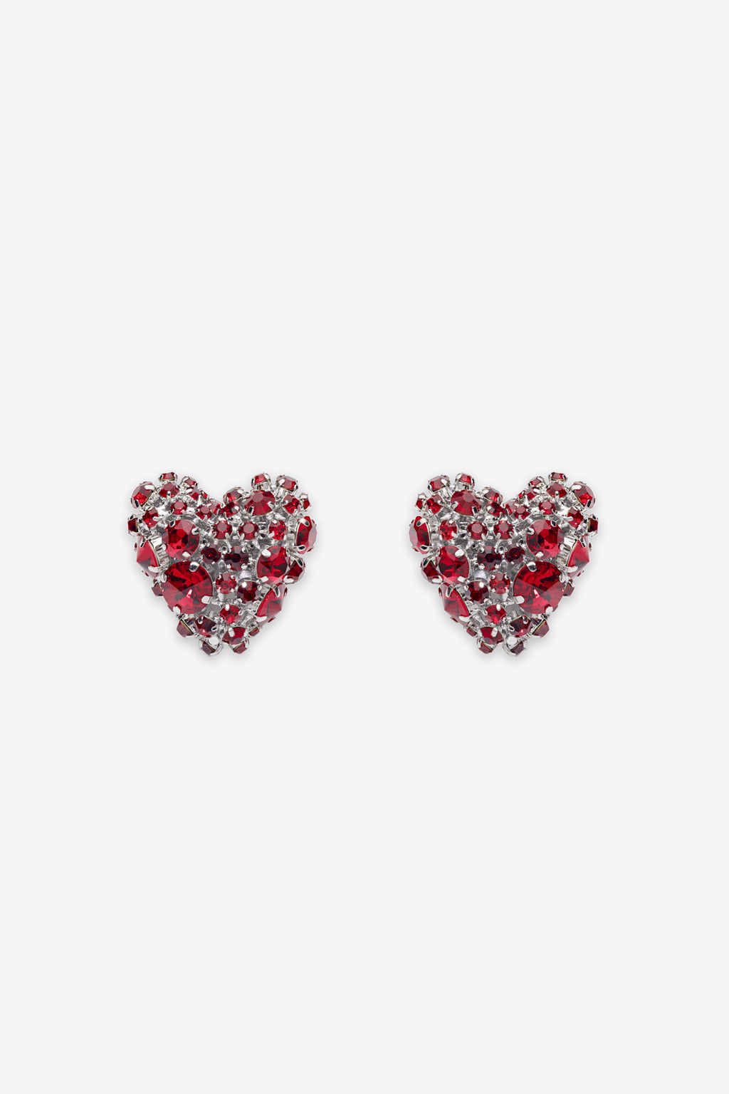 Crystal Cluster Heart Earrings