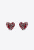 Crystal Cluster Heart Earrings
