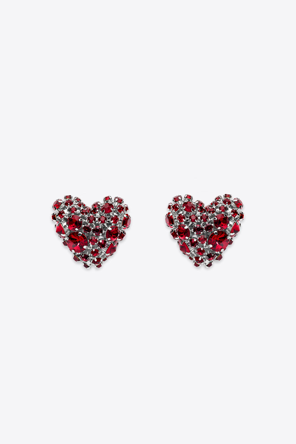 Crystal Cluster Heart Earrings