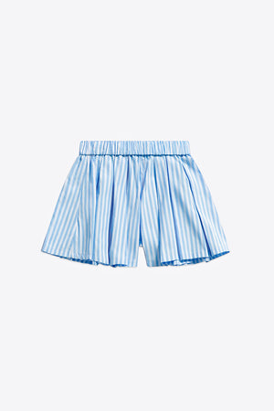 Crystal Grommet Poplin Pleated Short
