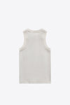 Distressed Crystal Ribbed Knit Tank Top