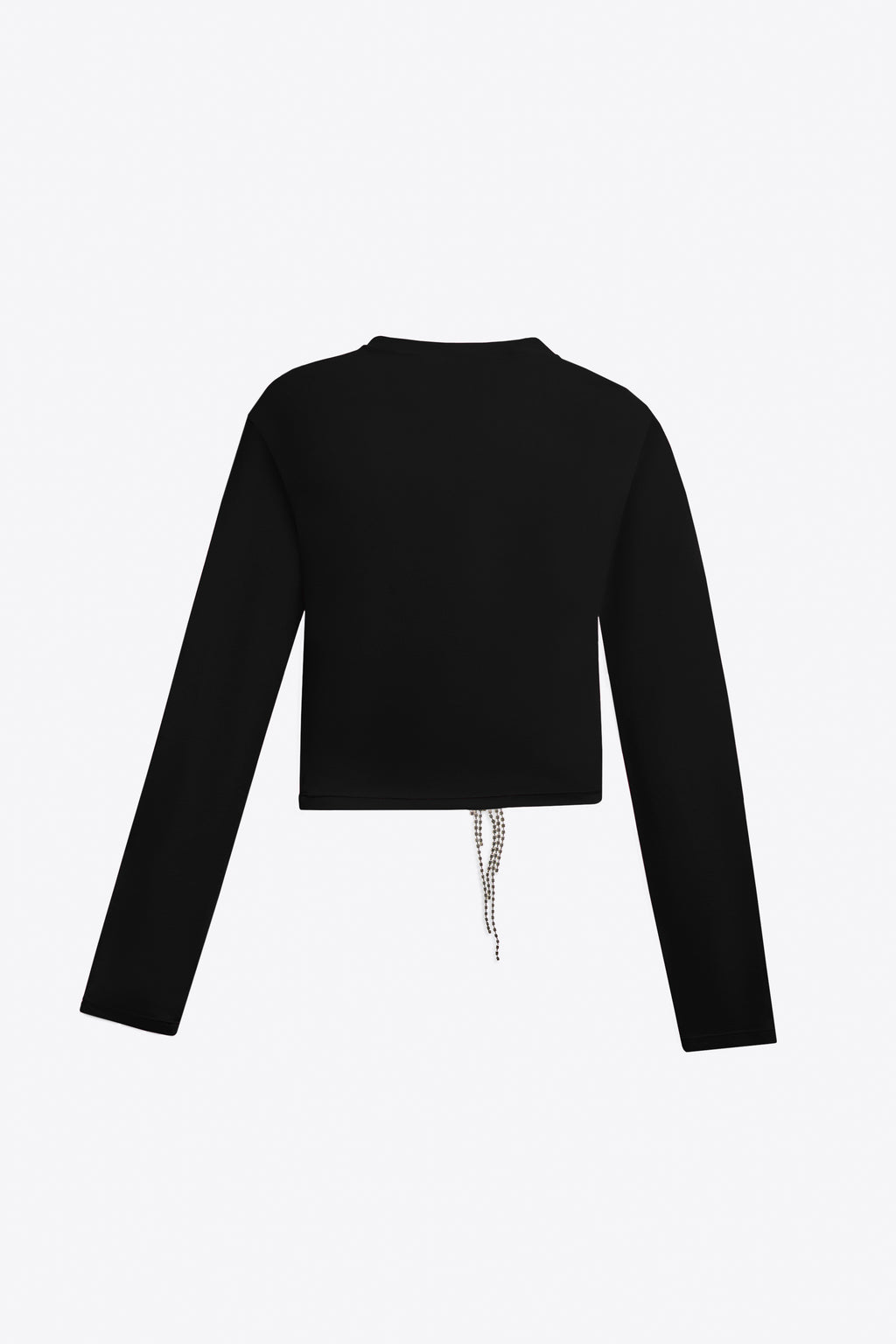 Crystal Flower Draped Long Sleeve Top