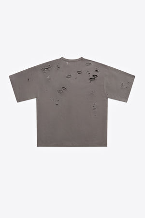 Distressed Crystal Embellished Graphic T-Shirt