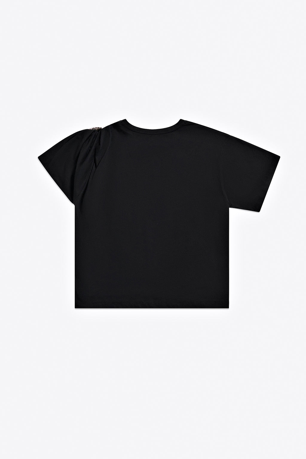 Crystal Cluster Asymmetrical Short Sleeve T-Shirt