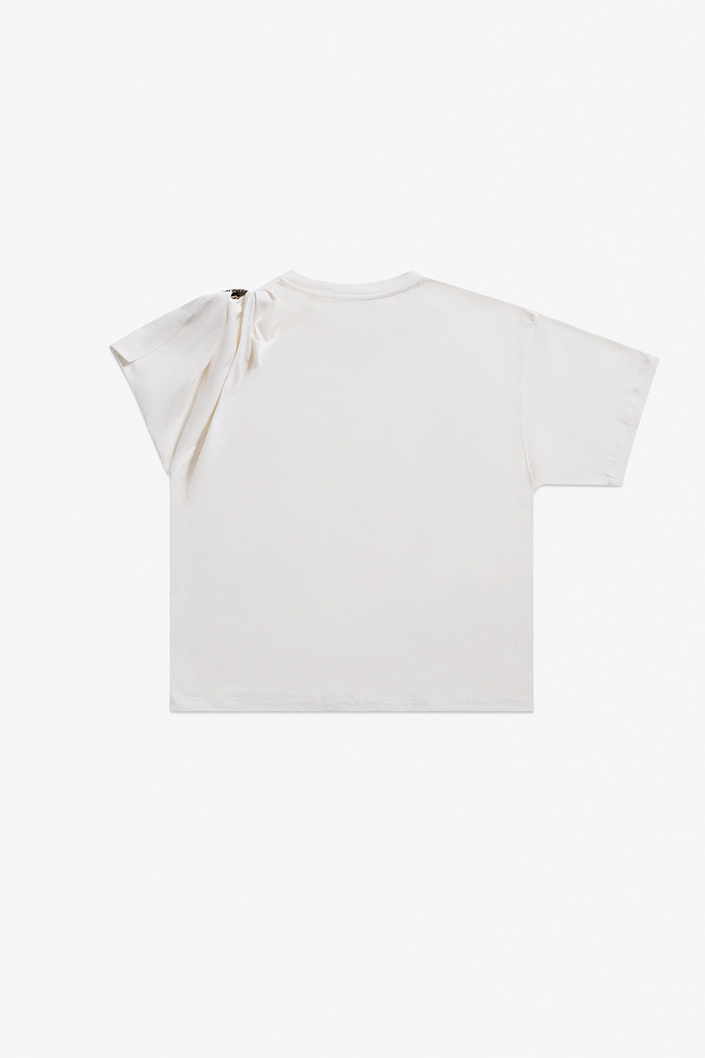 Crystal Cluster Asymmetrical Short Sleeve T-Shirt