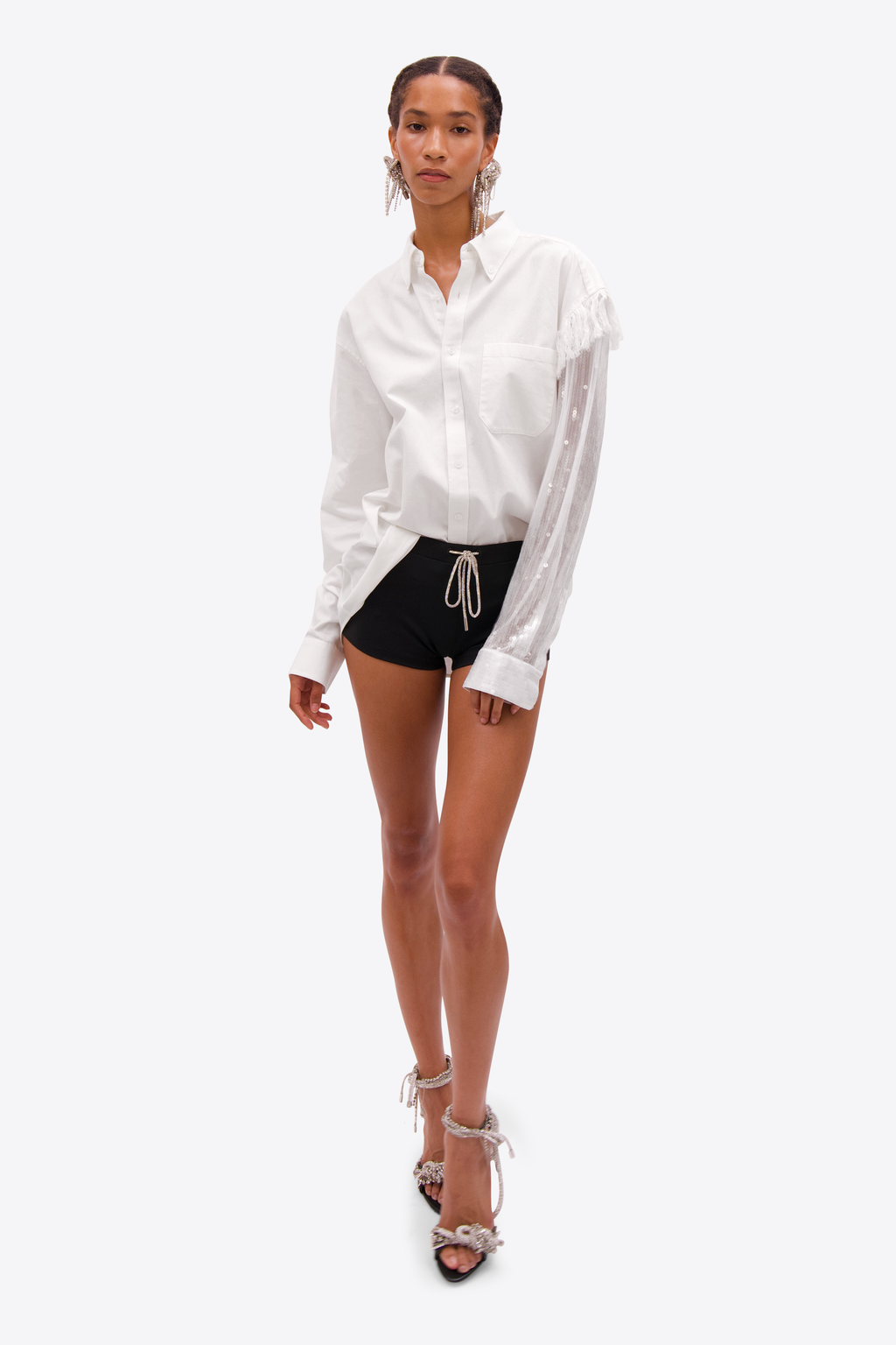 Deconstructed Sequin Oxford Shirt