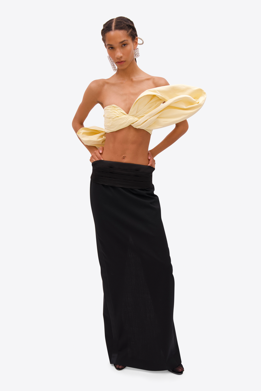 Taffeta Knot Bandeau Top