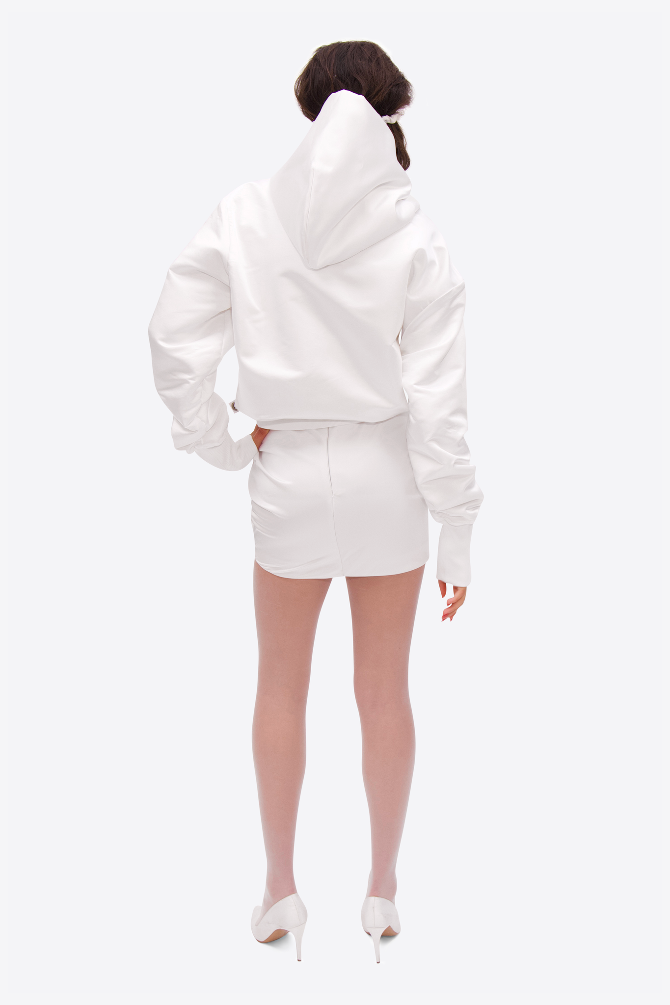 Wrapped Satin Mini Skirt