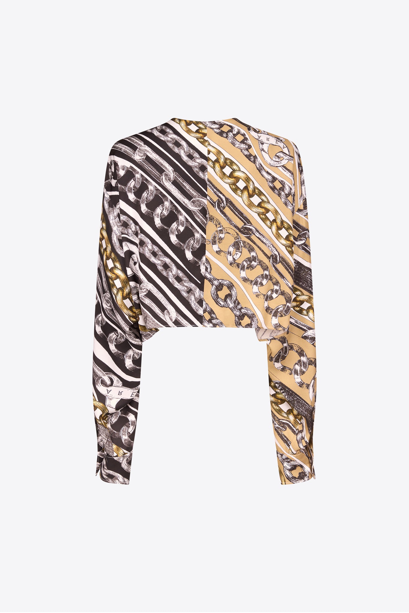 Chain Printed Crystal Link Blouse