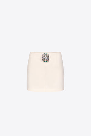 Crystal Brooch Mini Skirt