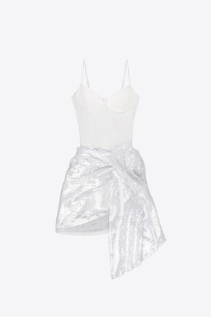 AREA Ballerina Sequin Tank Dress in White - size S AREA Ballerina Sequin Tank Dress in White - size S