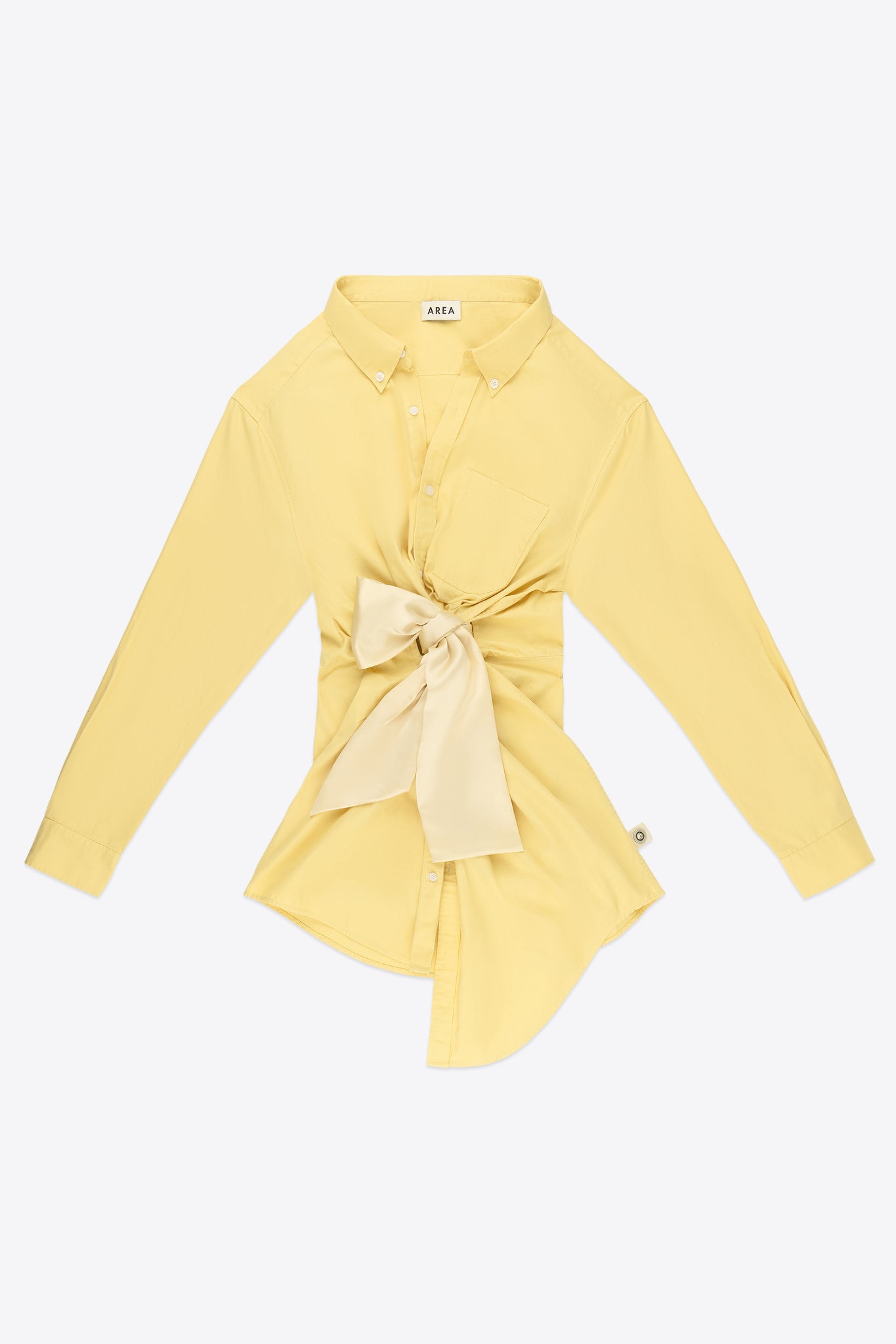 yellow silk shirt dress Sophia Ruffle Trim Shirt Dress - Dresses & Skirts