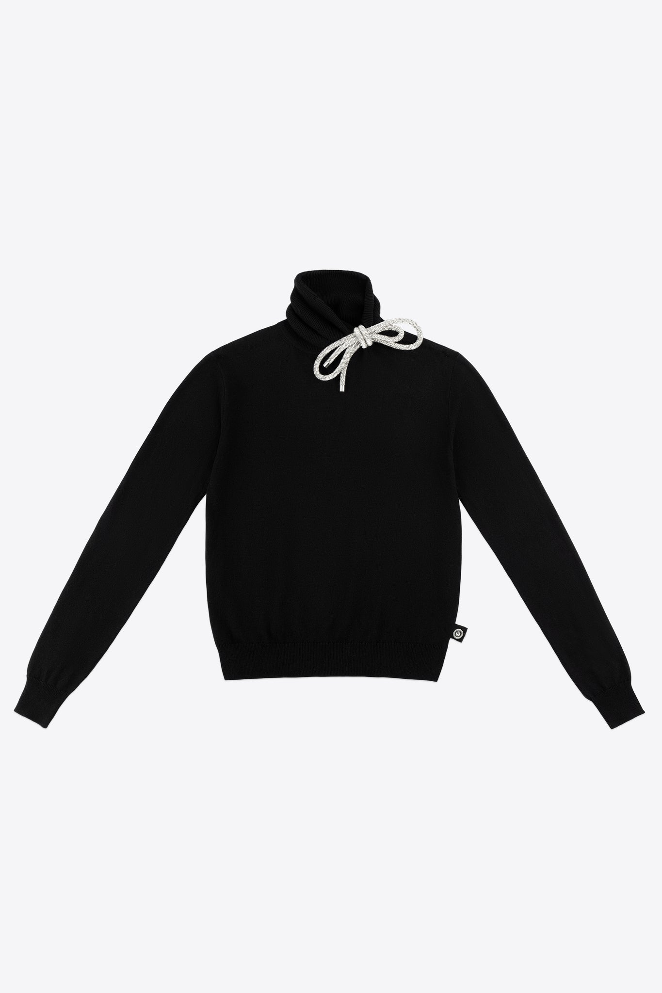 Crystal Knot Turtleneck Sweater