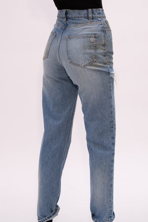 Crystal Fray Slit Jean
