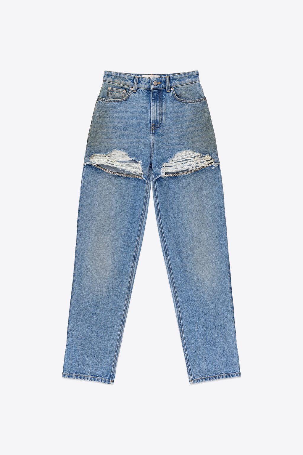 Crystal Fray Slit Jean