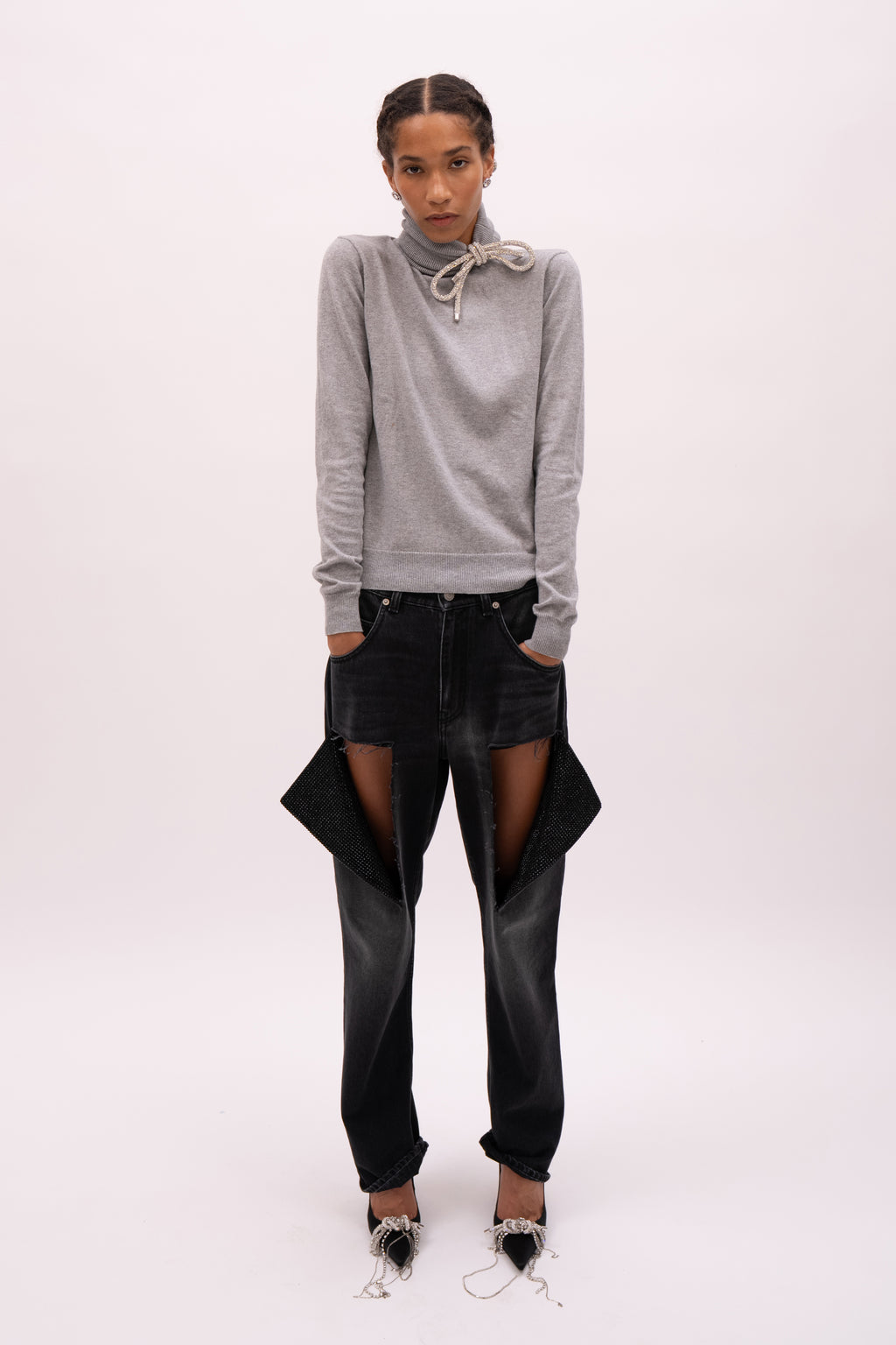 Hotfix Thigh Slash Jean