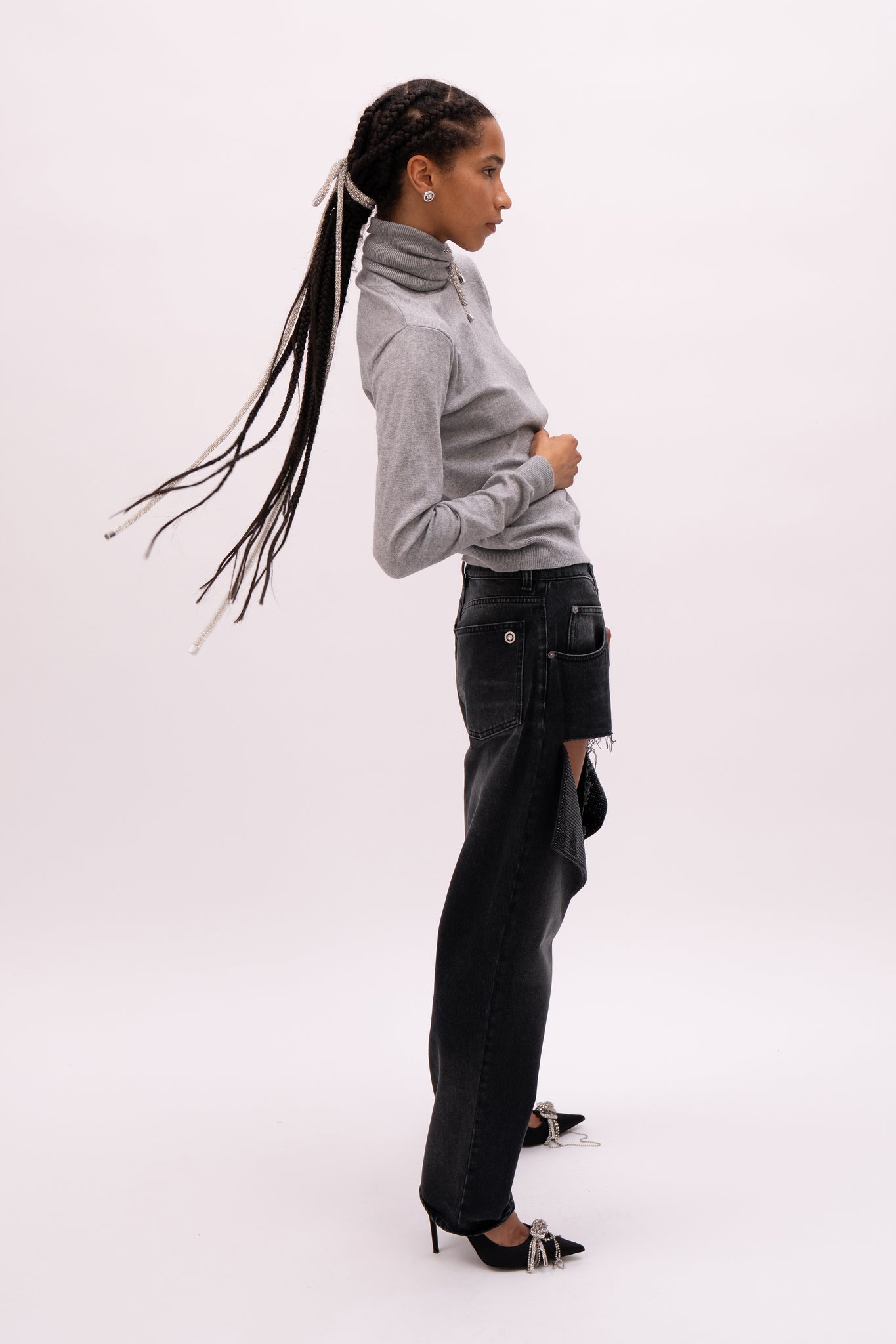 Hotfix Thigh Slash Jean