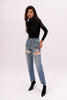 Crystal Fray Slit Jean