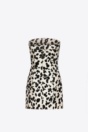 Dalmatian Denim Strapless Mini Dress