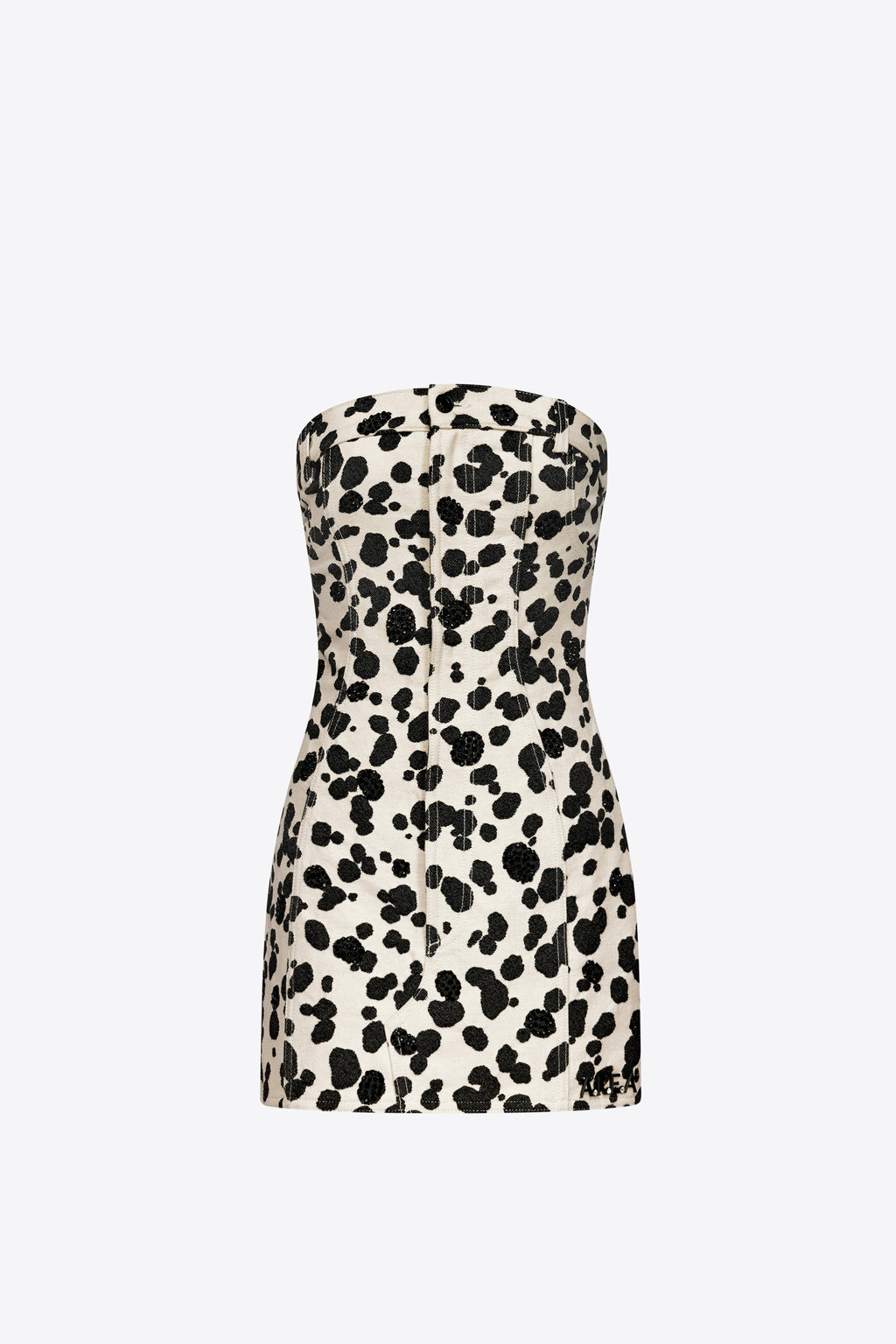 Dalmatian Denim Strapless Mini Dress