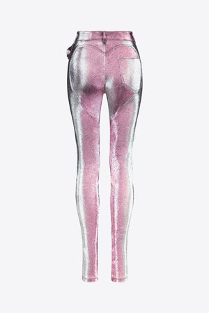 Stretch Lame Rosette Legging