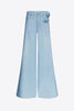 Crystal Rosette Wide Leg Jean