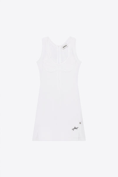 area white dress Sporty Tank 6/30/2026 ap mc Nude Thigh High Boots or a bride Lace Color:White