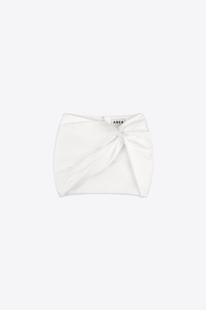 Wrapped Satin Mini Skirt