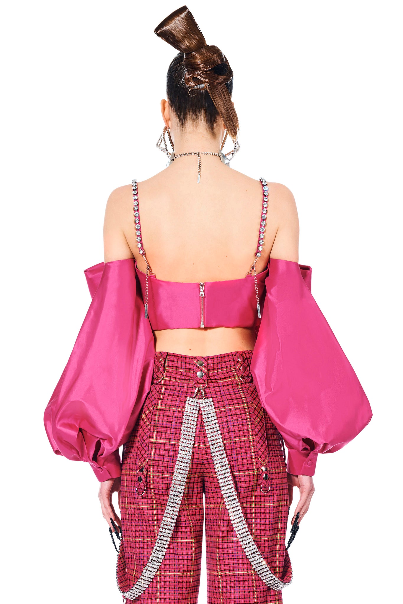 Oversized Bow Top Magenta