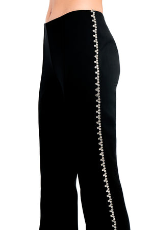 Slim Flair Pant with Crystal Stitch Trim